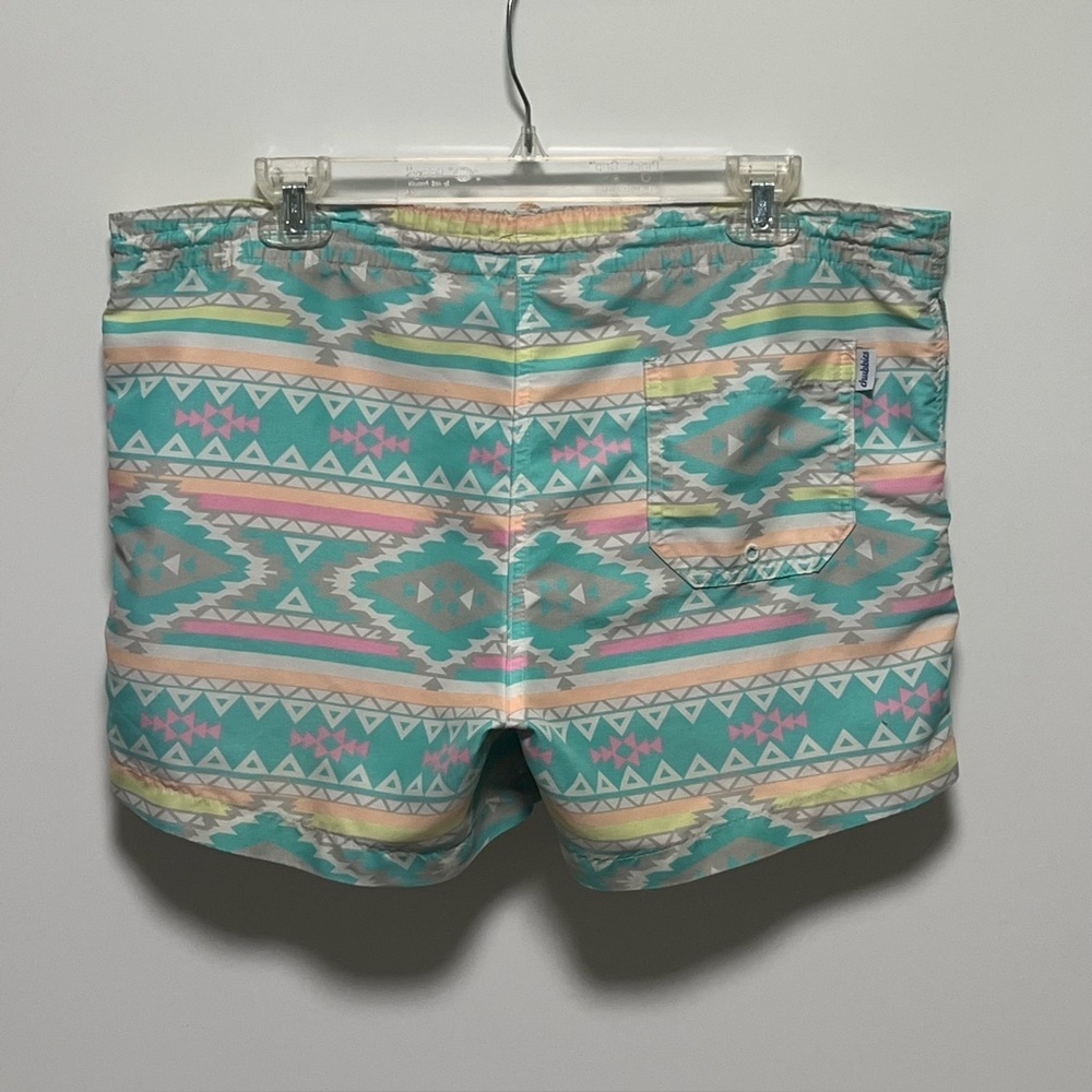 Chubbies teal geometric water sports & outdoor adventures, beach, swim trunks - Picture 5 of 12